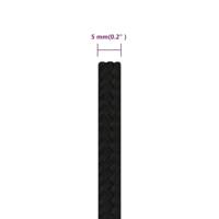 VidaXL Werktouw 5 mm 25 m polyester zwart - thumbnail