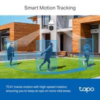 TP-Link Tapo Pan/Tilt Outdoor Security WiFi-camera, 2K, full-colour nachtzicht, 360°, IP65, slimme AI-detectie, geluids- en lichtalarm, tot 512 GB, SD-kaartsleuf, geen hub vereist (TC41) - thumbnail