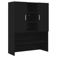 Wasmachinekast 70,5x25,5x90 cm zwart eikenkleurig - thumbnail