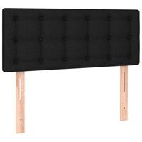 Boxspring met matras stof zwart 140x200 cm - thumbnail