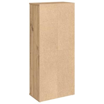 Badkamerkast met rolhouder 39x22x90 cm artisanaal eikenkleur