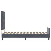 Bedframe met hoofdeinde Donkergrijs 80 x 200 cm Fluweel - thumbnail