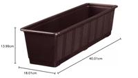Balkonbak standaard bruin 40 cm - thumbnail