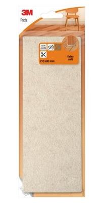 3M beschermende vloerpad, uit vilt, ft 21,5 x 8 cm