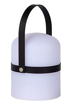 Lucide LITTLE JOE - Oplaadbare Tafellamp Binnen/Buiten - Accu/Batterij - Ø 10 cm - LED Dimb. - 1x0,3W 3000K - IP44 - Zwart