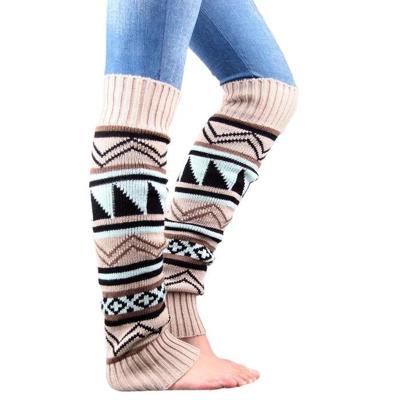 Winter camouflage Boheemse verdikking wol stapel sokken Lady knie hoge thermische boot cover (beige) Winter camouflage Boheemse verdikking wol stapel sokken Lady knie hoge thermische boot cover (beige)