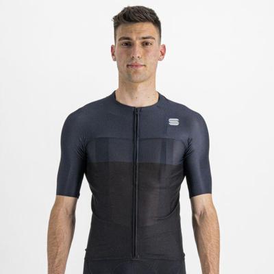 Sportful Light Pro fietsshirt korte mouw fietsshirt zwart/blauw heren L Sportful Light Pro fietsshirt korte mouw fietsshirt zwart/blauw heren L