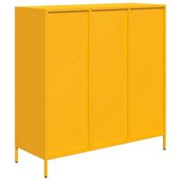 Hoge kast 101,5x39x103,5 cm staal mosterdgeel - thumbnail