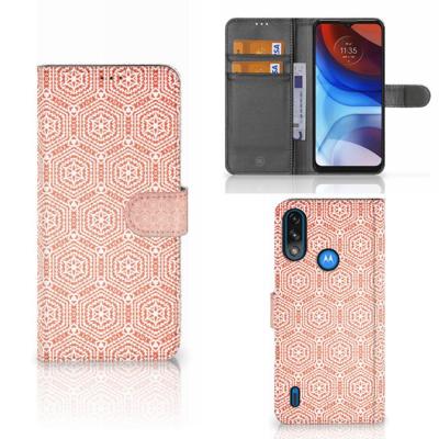 Motorola Moto E7i Power | E7 Power | Telefoon Hoesje | Pattern Orange Motorola Moto E7i Power | E7 Power | Telefoon Hoesje | Pattern Orange