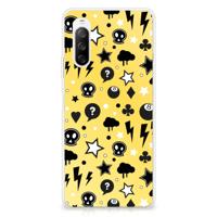 Silicone Back Case Sony Xperia 10 III Punk Geel - thumbnail