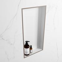 MONDIAZ EASY Nis 59,5x29,5cm in solid surface kleur Smoke | Talc. 1 vak geschikt voor in- of opbouw - thumbnail