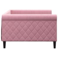 Slaapbank 100x200 cm fluweel roze - thumbnail