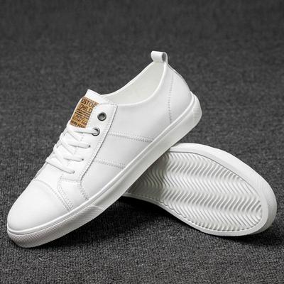 Microfiber Lederen bovenste eenvoudige effen kleur casual schoenen voor mannen (kleur: wit maat: 42)