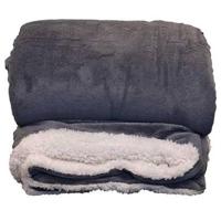 Unique Living Unique Living Plaid Lars XL 220x240cm antraciet - thumbnail