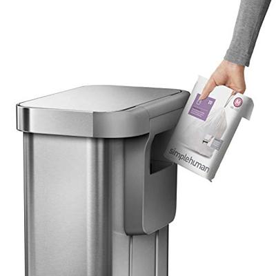 Simplehuman Prullenbak Liner Pocket 45 liter Zilver
