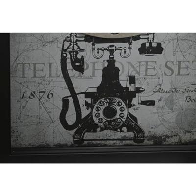 Muurklok Home ESPRIT Geel Wit Zwart Grijs Metaal Kristal Vintage 27,5 x 6,5 x 40,5 cm (2 Stuks)