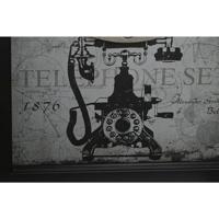 Muurklok Home ESPRIT Geel Wit Zwart Grijs Metaal Kristal Vintage 27,5 x 6,5 x 40,5 cm (2 Stuks) - thumbnail