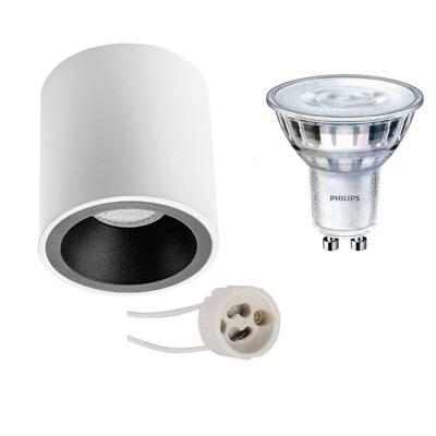 Philips - Opbouwspot Set - Sceneswitch 827 36d - Pragmi Cliron Pro - Gu10 Fitting - Dimbaar - Opbouw Rond - Mat Philips - Opbouwspot Set - Sceneswitch 827 36d - Pragmi Cliron Pro - Gu10 Fitting - Dimbaar - Opbouw Rond - Mat