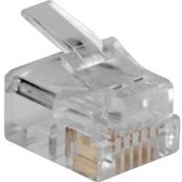 ACT TD106R RJ12 Modulaire Connector | Ronde kabel | Soepele Aders | 25 stuks - thumbnail