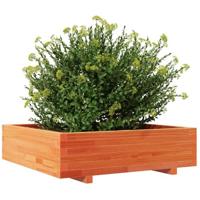 VidaXL Plantenbak 90x90x26,5 cm massief grenenhout wasbruin - thumbnail