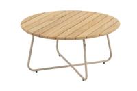 4SO Verdi koffietafel teak 73 cm rond frame latte - thumbnail