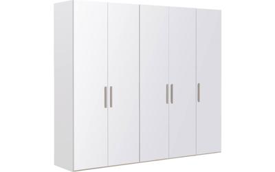Goossens Kledingkast Easy Storage Ddk, Kledingkast 253 cm breed, 220 cm hoog, 5x glas draaideur
