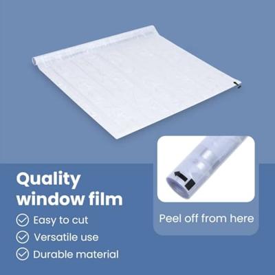 Raamfolies 4 st mat bamboepatroon PVC