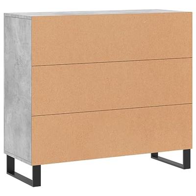 Dressoir 90x34x80 cm bewerkt hout betongrijs Dressoir 90x34x80 cm bewerkt hout betongrijs