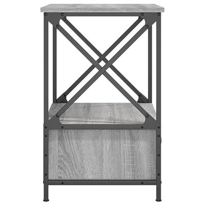 Nachtkastjes 2 st 50x41x65 cm bewerkt hout grijs sonoma eiken