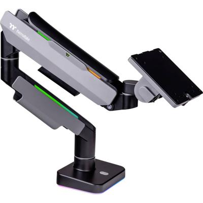 Thermaltake GEA Single RGB Gaming Monitor Arm Black Monitorbeugel Aantal monteerbare displays: 1 Display(s) 124,5 cm (49) Grijs, Zwart