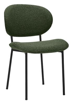 LABEL51 Eetkamerstoel Senn - Forest - Royal Boucle - Zwart Metalen Frame