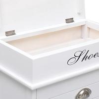 Schoenenkast 50x28x58 cm paulowniahout wit - thumbnail