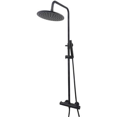 Wiesbaden Caral Thermostatische Regendoucheset - Opbouw - Mat Zwart