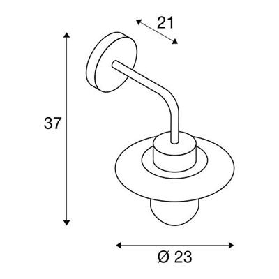 SLV MOLAT 1000820 LED-buitenlamp (wand) E27 60 W Antraciet SLV MOLAT 1000820 LED-buitenlamp (wand) E27 60 W Antraciet