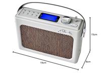 Silva Schneider Mono 1968 BT draagbare retro-radio, grijs - thumbnail
