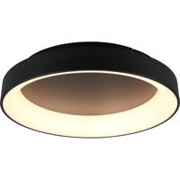 LED Plafondlamp - Plafondverlichting - Trion Gurano - 48W - Aanpasbare Kleur - Afstandsbediening - Dimbaar - Rond - Mat Zwart - Aluminium - thumbnail