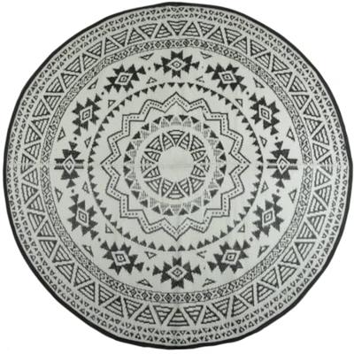 Esschert Design buitenkleed 180 cm zwart en wit oc18