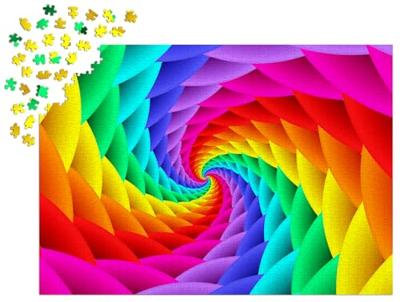 Gradient Rainbow Swirl Puzzel 1000 Stukjes Gradient Rainbow Swirl Puzzel 1000 Stukjes