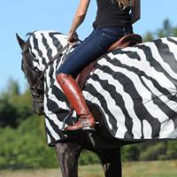 Bucas Buzz-off Riding Zebra zwart/wit maat:155 / 6'7 - thumbnail