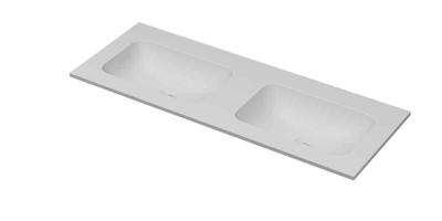 Wastafel INK Aspekt 1200x450x15 mm Mat wit 0207260