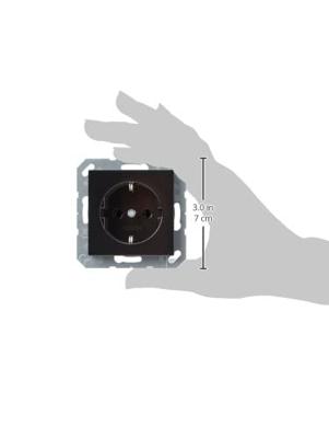 Jung A1520SW Wandcontactdoos Inzetstuk 1-voudig Zwart 1 stuk(s)