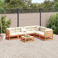 7-delige Loungeset massief grenenhout wasbruin - thumbnail