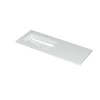 INK Aspekt Wastafel Porselein Links met 1 Kraangat - 1200x450x15 mm - Glans Wit - thumbnail