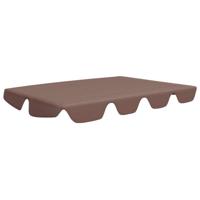 VidaXL Vervangingsluifel voor schommelbank 188/168x145/110 cm bruin - thumbnail