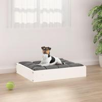 VidaXL Hondenmand 51,5x44x9 cm massief grenenhout wit - thumbnail