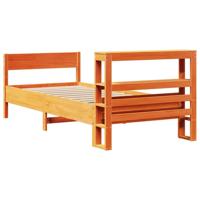 Bedframe zonder matras massief grenenhout wasbruin 75x190 cm - thumbnail