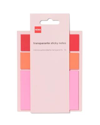 HEMA Sticky Notes Transparant - 3 Stuks