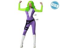 Kostuums voor Volwassenen Groen Stripheld Maat XS/S - thumbnail