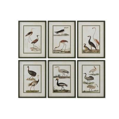 Schilderij Home ESPRIT Vogels Cottage 40 x 2,5 x 54 cm (6 Stuks)
