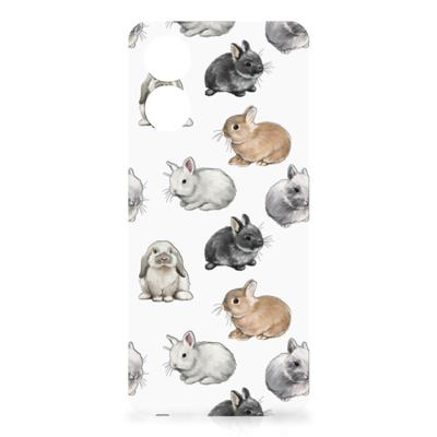 TPU Hoesje voor OPPO A17 Konijntjes TPU Hoesje voor OPPO A17 Konijntjes